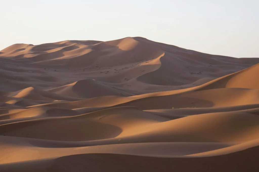 Dune dorate dell’Erg Chebbi a Merzouga, in Marocco