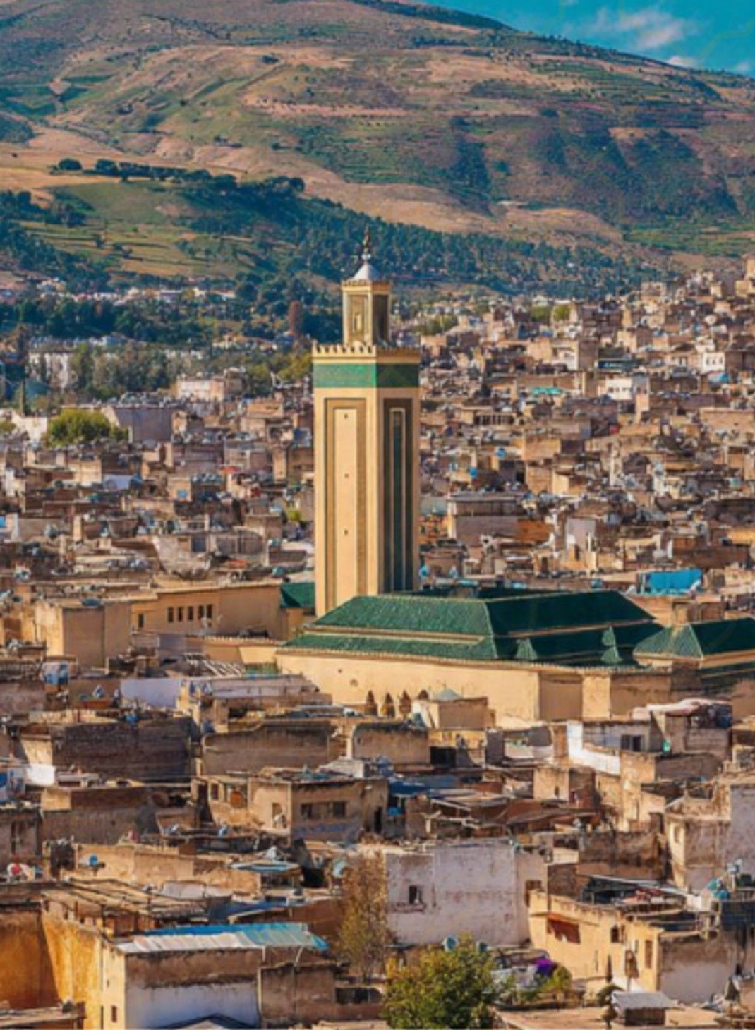 Vista sulla medina di Fès, città imperiale del tour di 9 giorni