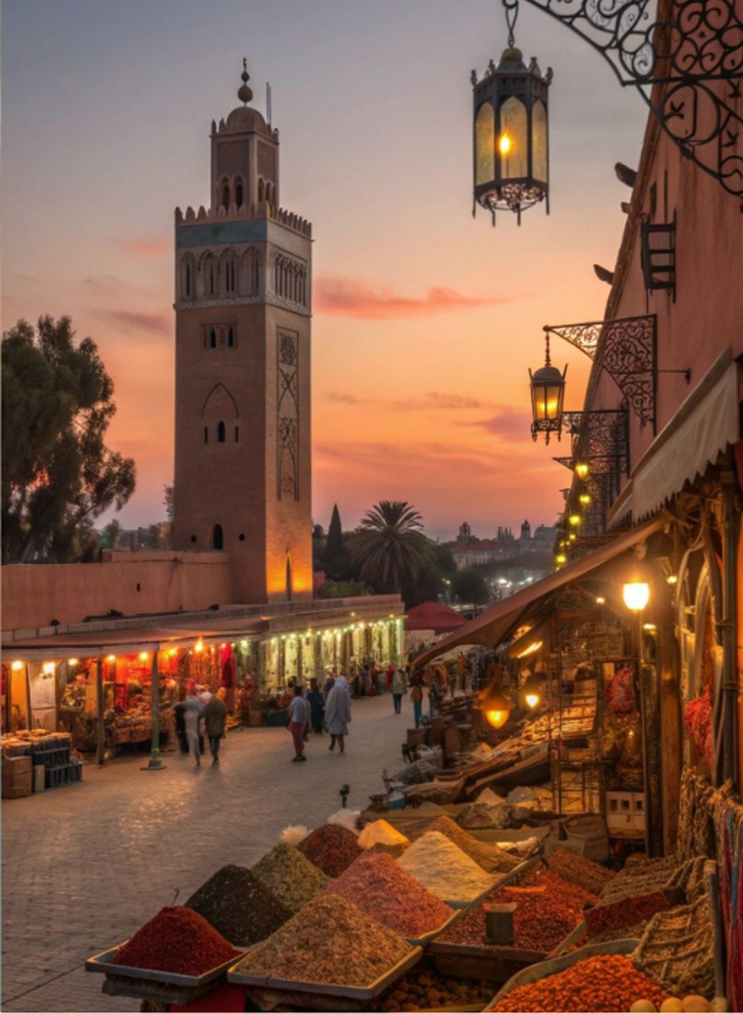 La Koutoubia e i souk di Marrakech durante un viaggio su misura