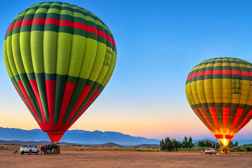 Volo in mongolfiera all’alba sopra Marrakech